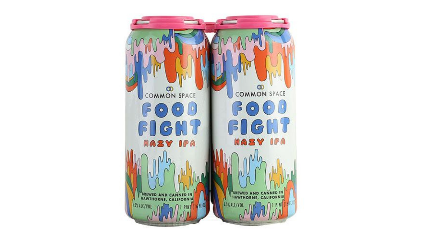 Order Common Space Food Fight Hazy IPA 16oz Can 6.5% ABV food online from Oceanview Liquor store, Hermosa Beach on bringmethat.com