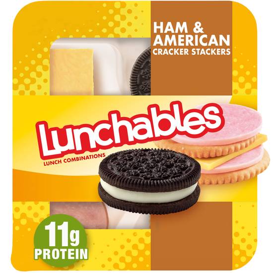 Order Lunchables Ham & American Cheese Cracker Stackers Snack Kit with Chocolate Sandwich Cookies food online from Exxon Food Mart store, Port Huron on bringmethat.com