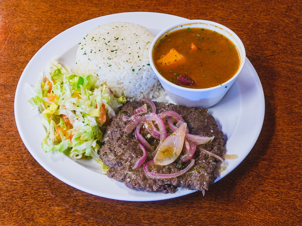 Order Bistec food online from 787 Restaurant And Bar store, El Paso on bringmethat.com