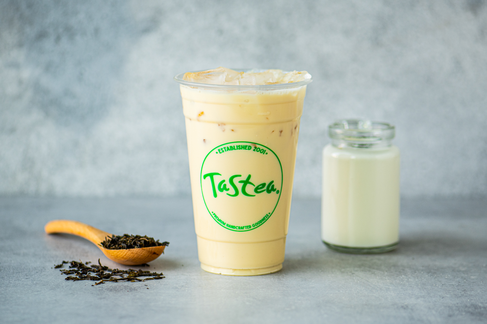 Order Jasmine Green Milk Tea food online from Tastea store, Irvine on bringmethat.com