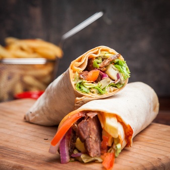 Order Gyro Doner Wrap food online from AkCafe store, Clifton on bringmethat.com