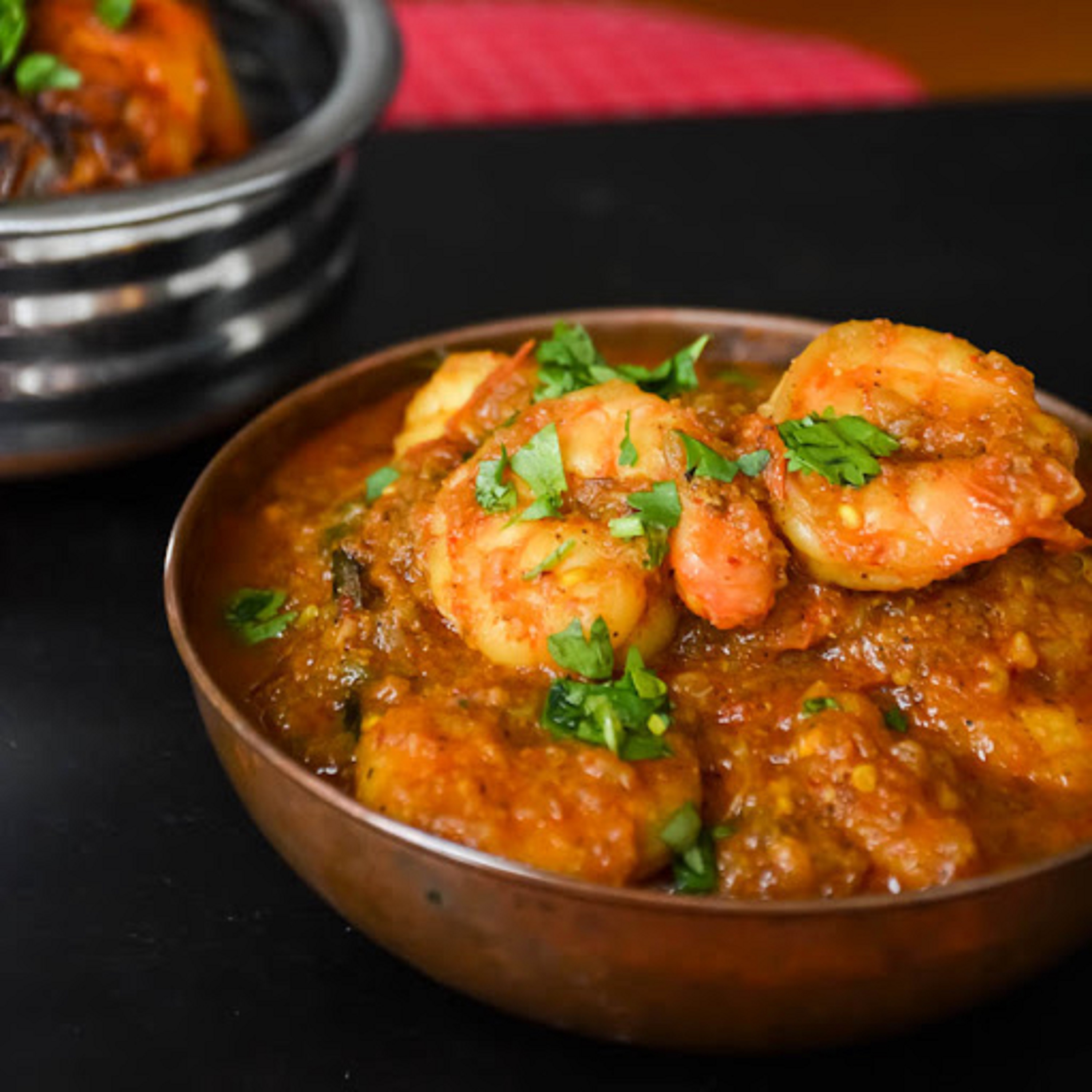 Order Andhra Shrimp Curry food online from Swagath Plaza store, Norfolk on bringmethat.com