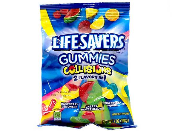 Order Lifesavers Gummies Collisions 2 Flavors in 1 Share Size 4.2 oz  food online from Starway Liquor store, Bell Gardens on bringmethat.com