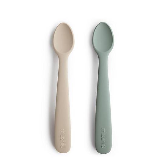 Order Mushie Silicone 2-Pack Feeding Spoons Set in Blue/Sand food online from Bed Bath & Beyond store, Carmel on bringmethat.com