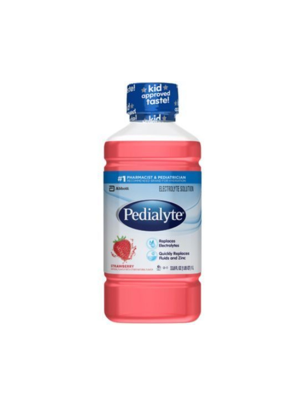 Order Pedialyte Electrolyte Solution Strawberry (1 L) food online from Stock-Up Mart store, Minneapolis on bringmethat.com