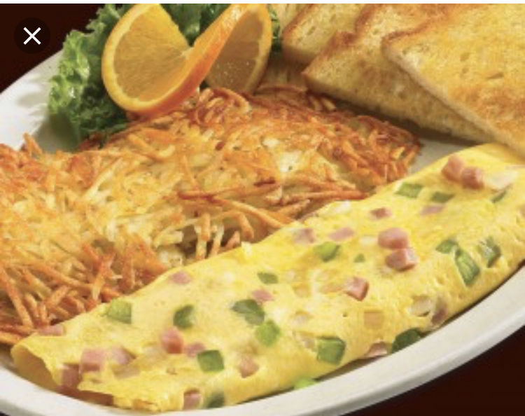 Order Western Omelette served with potatoes and toast  food online from Taste Cafe & Grill store, Ozone Park on bringmethat.com