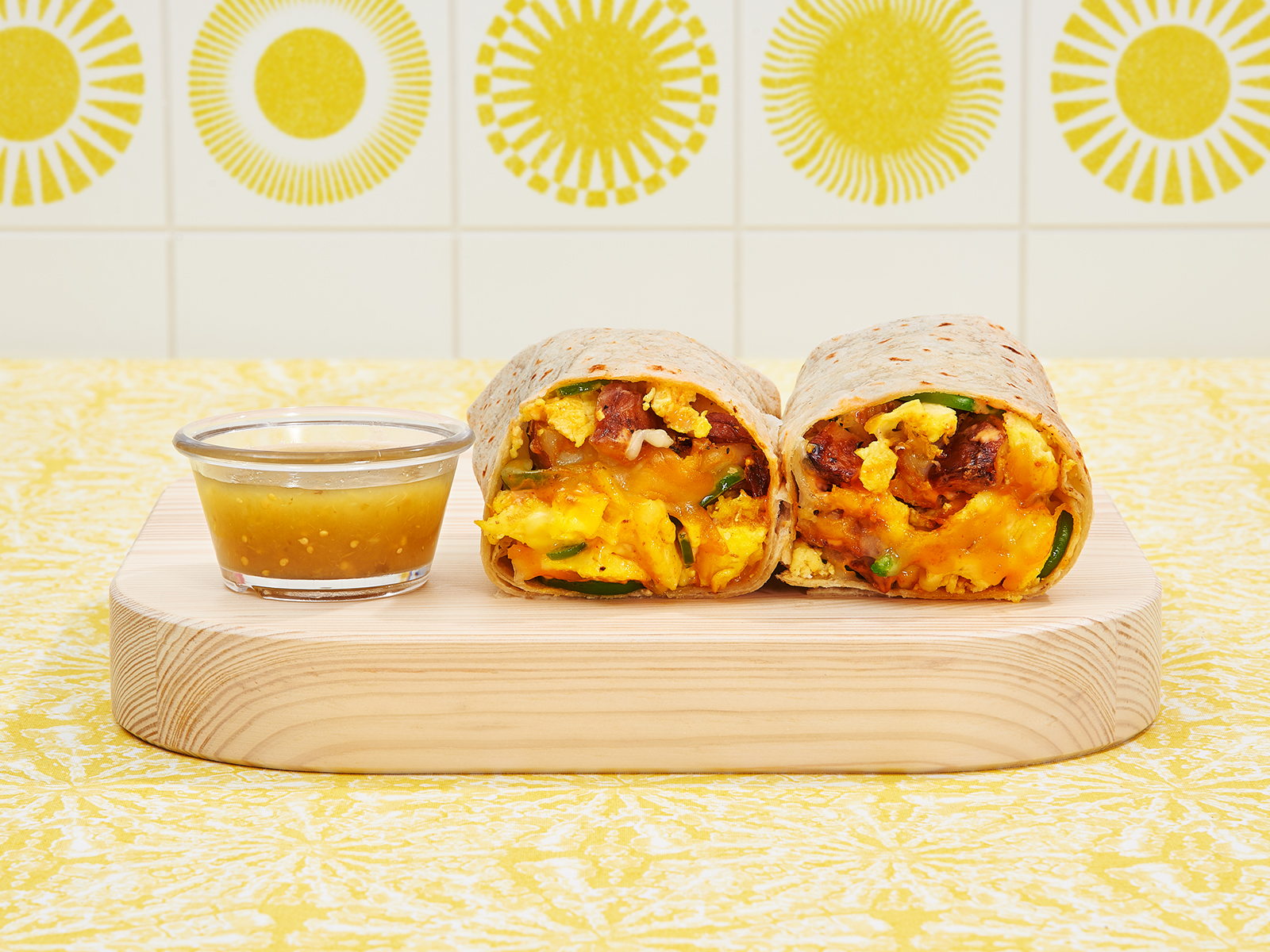 Order Spicy Hot Breakfast Burrito food online from Sunny & Fine Breakfast Burritos store, Columbus on bringmethat.com