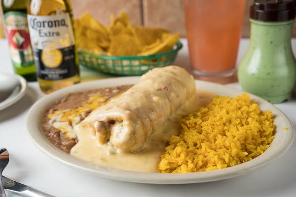 Order 9. Chimichangas Platter food online from Margarita's Mexican Restaurant store, Tyler on bringmethat.com