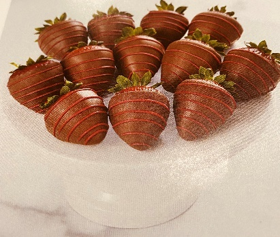 Order Chocolate Stripped Strawberries food online from Gluten Free All Day store, Pittsburgh on bringmethat.com
