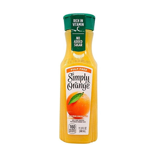 Order Simply Orange Juice 11.5 oz food online from The Waffle Bus store, Houston on bringmethat.com