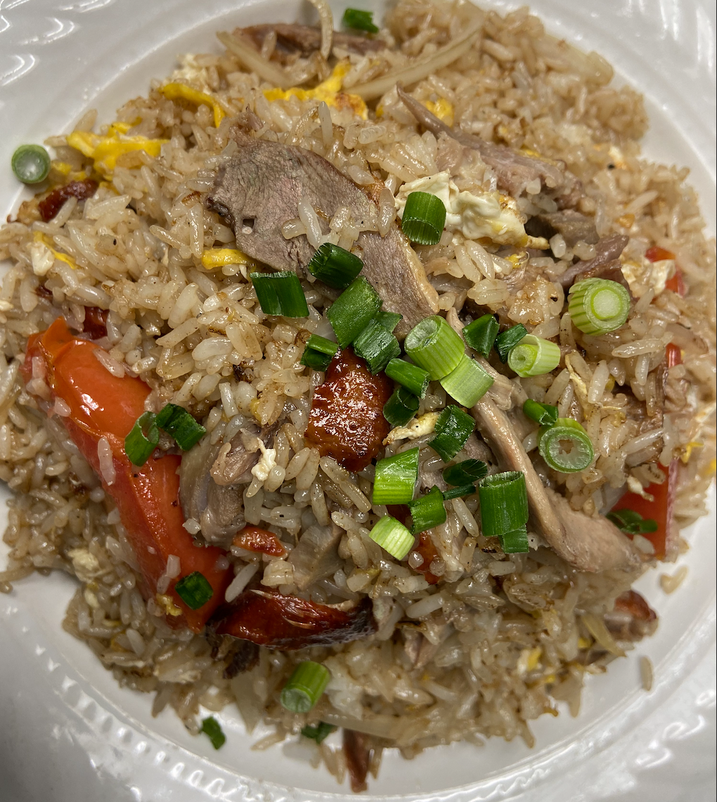 Order Roasted Duck fried rice  food online from Sriracha Thai Restaurant store, Carson on bringmethat.com