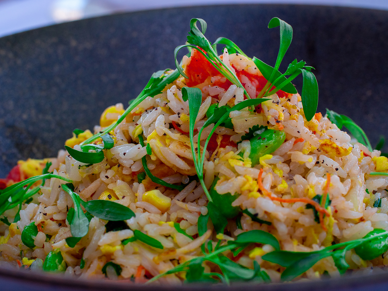 Order Chefs Special Alaskan King Crab Meat Fried Rice food online from Uncle Yu At The Vineyard store, Livermore on bringmethat.com