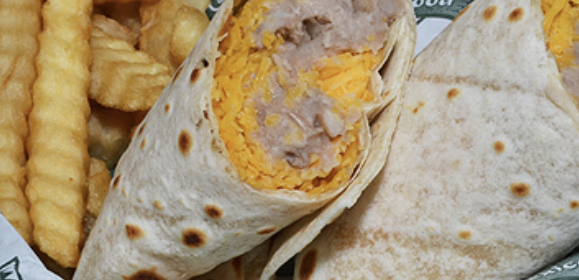 Order Kids Jr Bean & Cheese Burrito food online from Federico Mexican Food store, Albuquerque on bringmethat.com