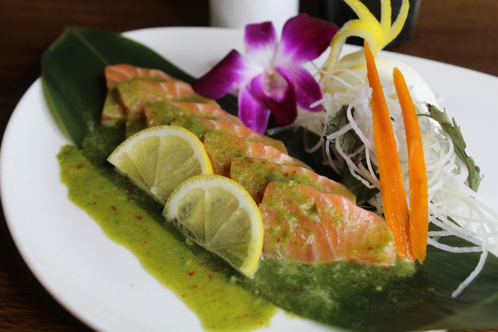 Order Sassy Salmon food online from Kome Sushi And Fusion Restaurant store, Garden Grove on bringmethat.com