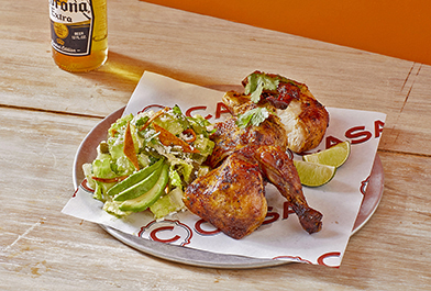 Order 1/2 Wood Fired Rotisserie Chicken & Salad food online from C Casa store, Napa on bringmethat.com