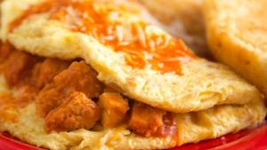 Order Buffalo Chicken Omelet food online from Persy's Place store, Rumford on bringmethat.com