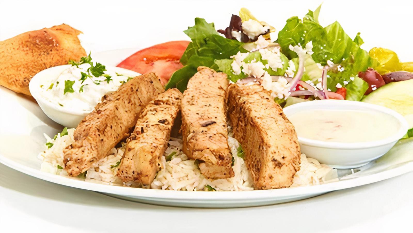 Order Grilled Chicken Breast Feast food online from Tazikis Mediterranean Cafe store, Denver on bringmethat.com