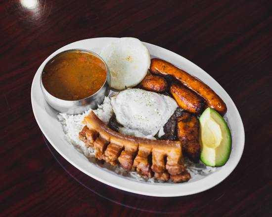 Order Bandeja paisa food online from Aroma Cafe store, Springfield on bringmethat.com