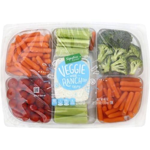 Order Signature Farms · Veggie with Ranch Dip Tray (40 oz) food online from Carrs Express store, Wasilla on bringmethat.com