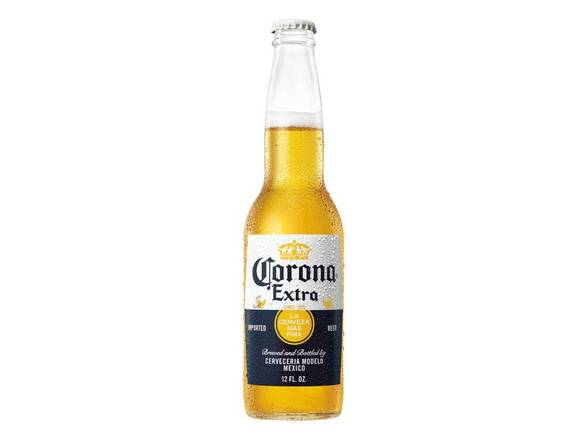 Order Corona Extra Lager Mexican Beer - 12x 12oz Bottles food online from Liquor & Tobacco store, Batavia on bringmethat.com