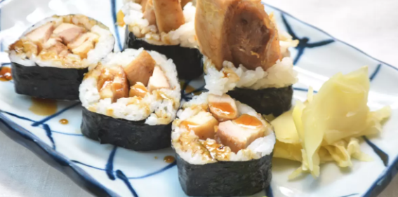 Order Chicken Teriyaki Roll food online from Sushi Dragon store, Sun Valley on bringmethat.com