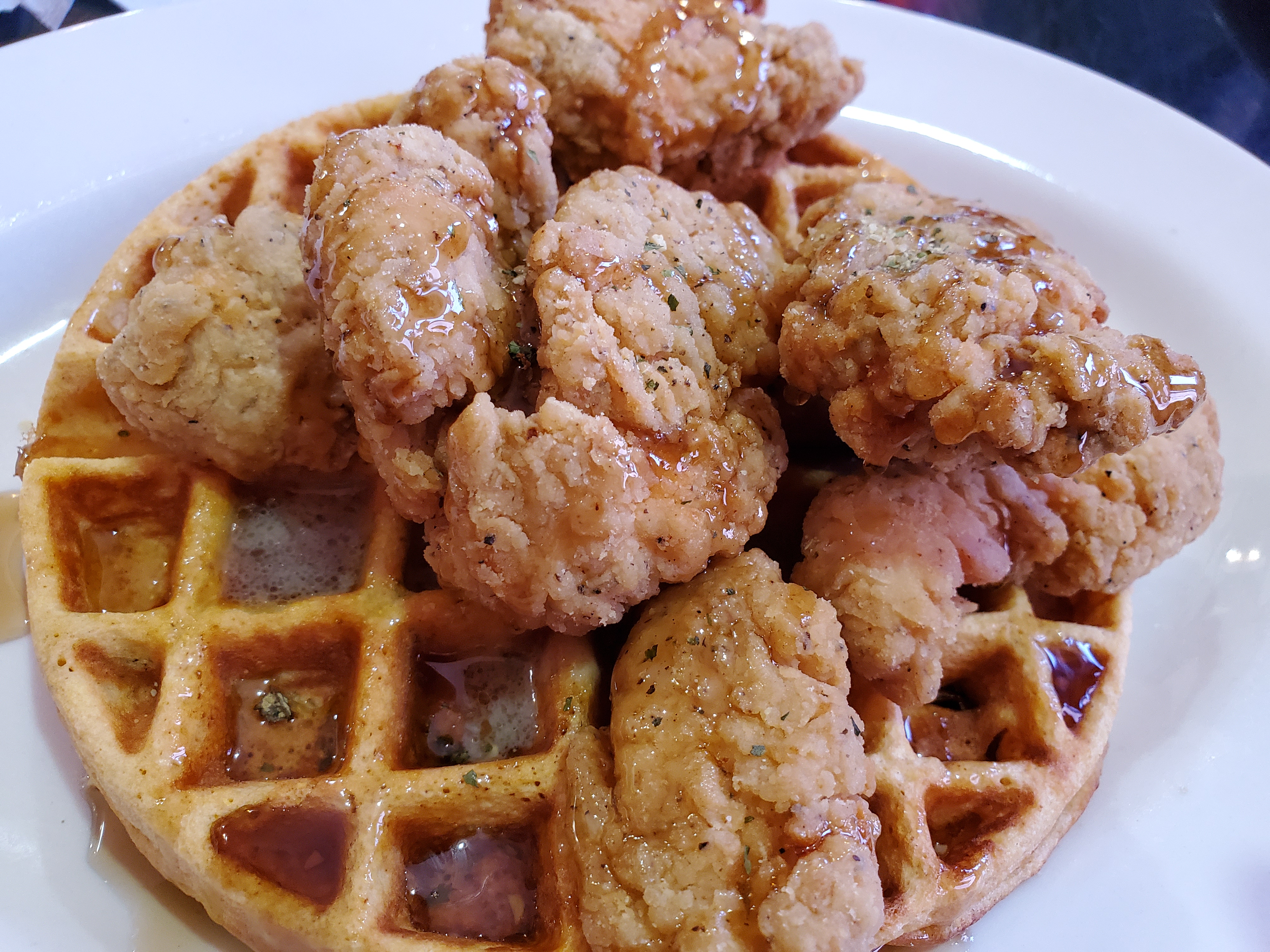 Order Chicken and Waffle Lunch food online from Coffee Fixx store, Amarillo on bringmethat.com