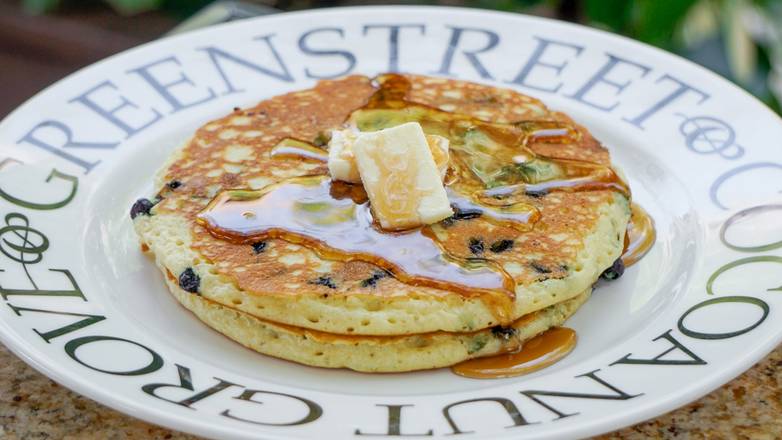 Order Blueberry Pancakes* food online from Greenstreet store, Coconut Grove on bringmethat.com