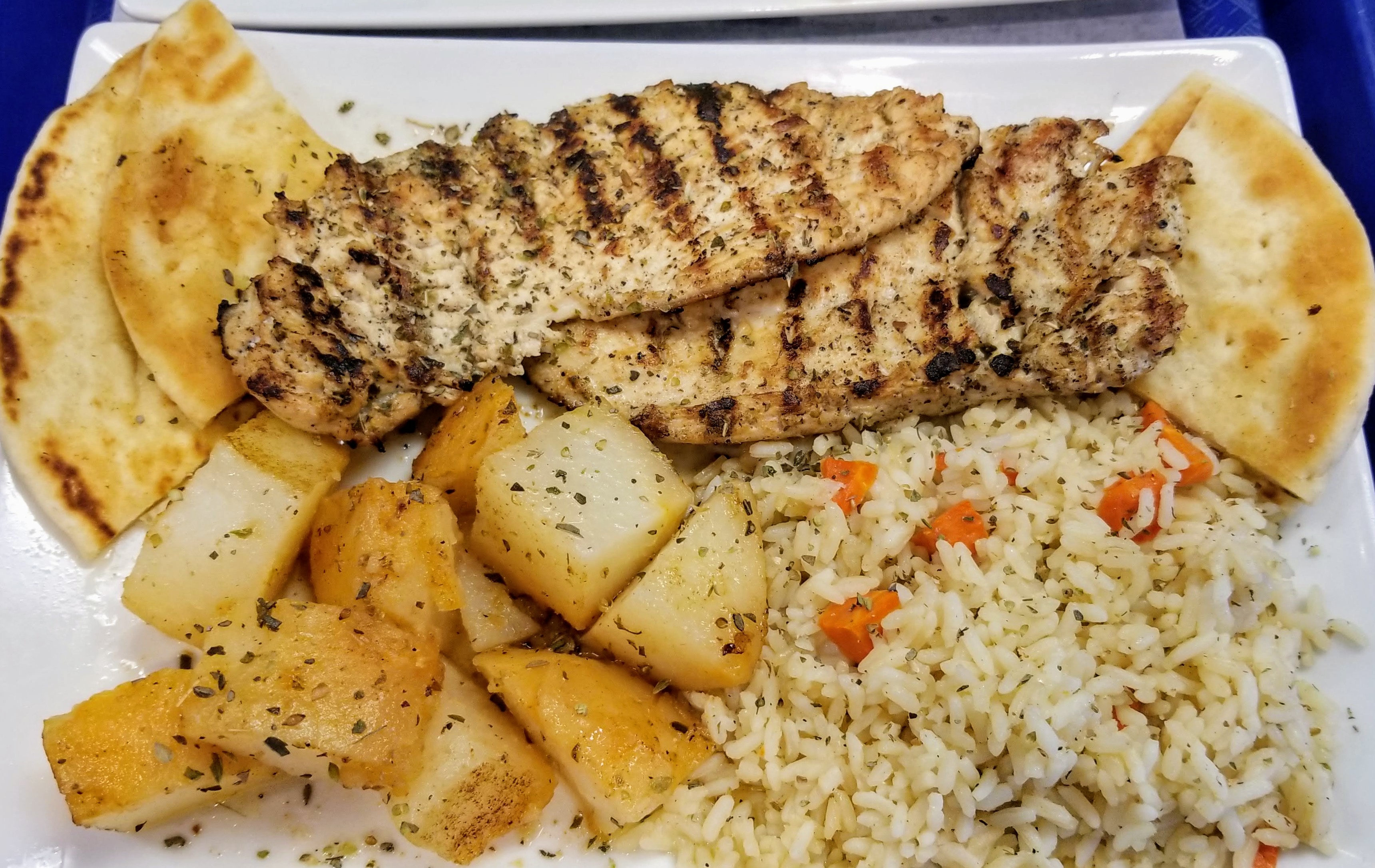 Order Charbroiled Chicken Breast Plate food online from Nikkos Grecian Grill store, Mundelein on bringmethat.com