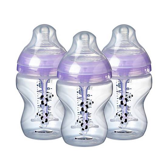 Order Tommee Tippee Advanced Anti-Colic 3-Pack 9 fl. oz. Decorated Baby Bottles in Pink food online from Bed Bath & Beyond store, Louisville on bringmethat.com