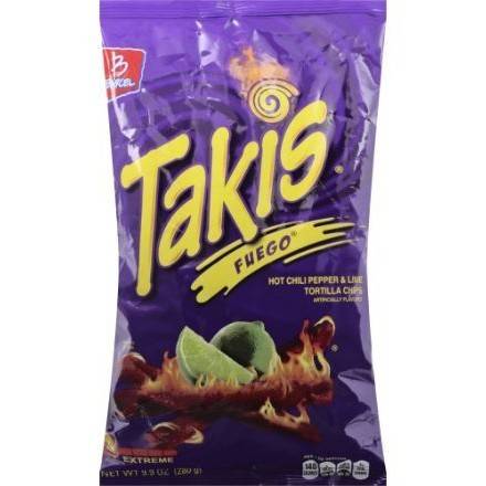 Order Takis Tortilla Chips Fuego (9.9 oz) food online from Goodees Cravings store, Marietta on bringmethat.com