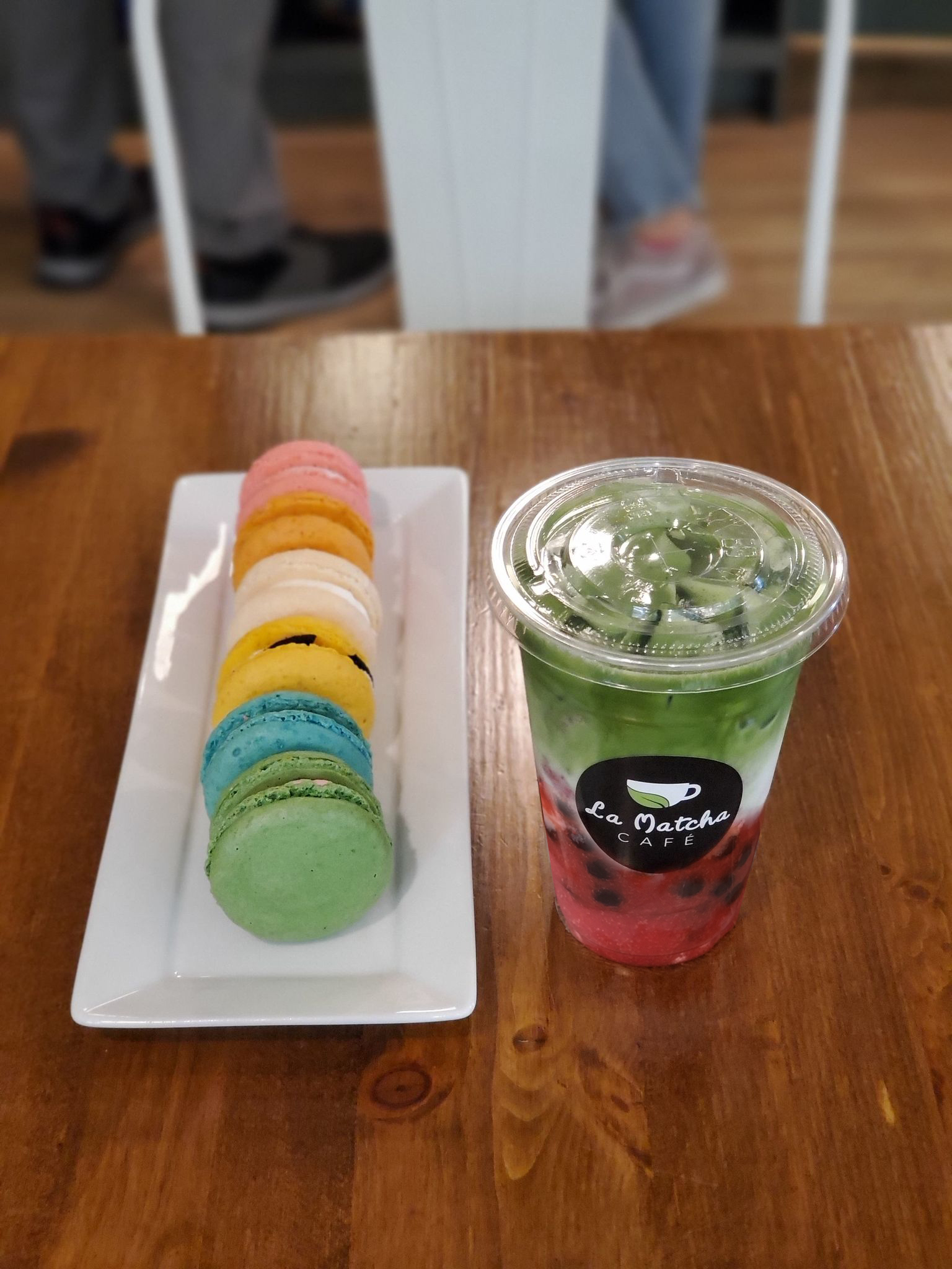 Order Half Dozen French Macarons Paired with a Specialty Drink food online from La Matcha Cafe store, Burlingame on bringmethat.com