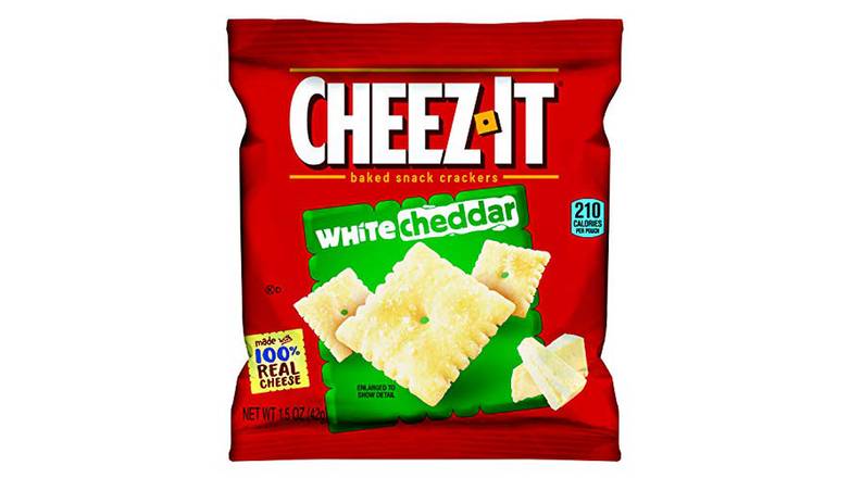 Order Cheez-It Baked Snack Cheese Crackers, White Cheddar food online from Trumbull Mobil store, Trumbull on bringmethat.com