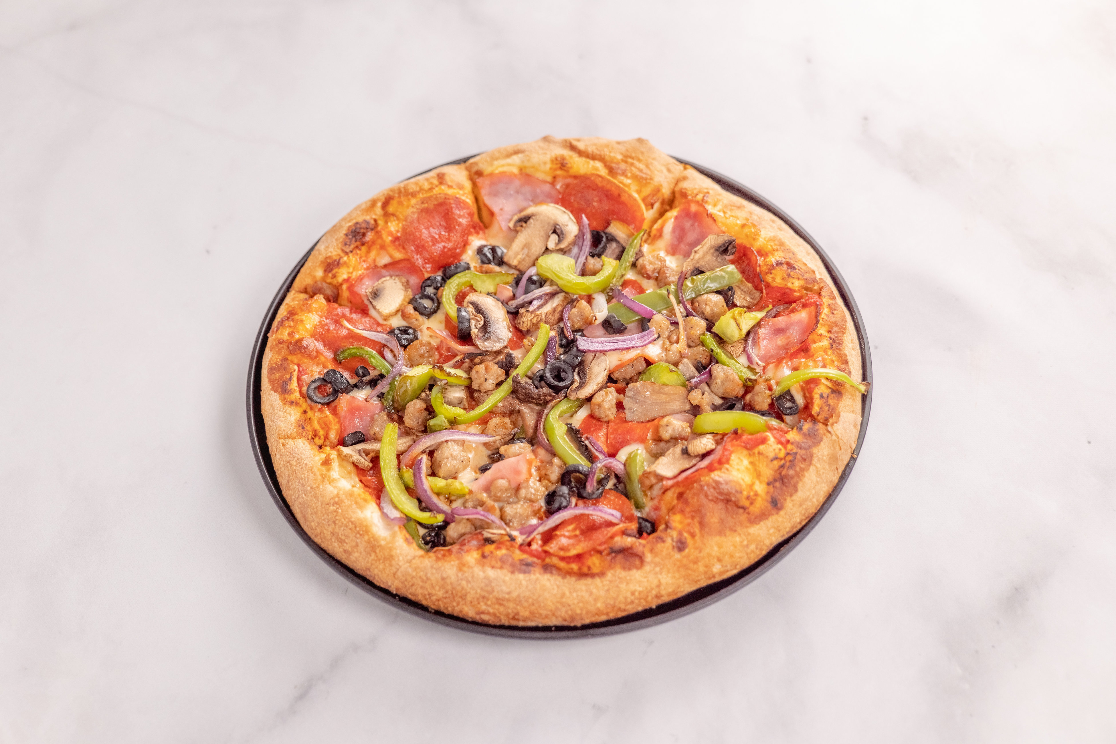 Order Papa's Supreme Pizza food online from The Original Gluten-Free Place store, Fullerton on bringmethat.com