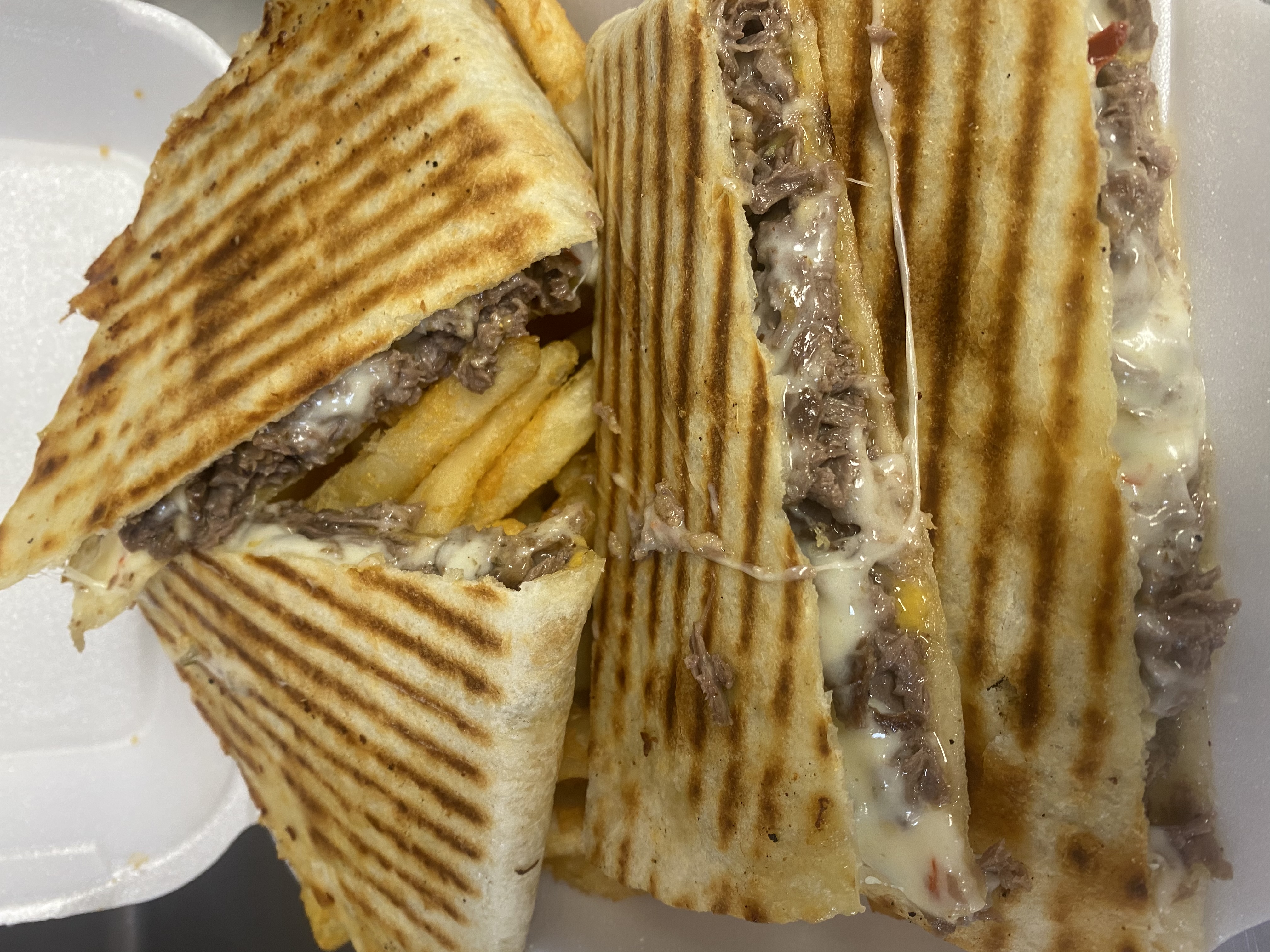 Order Steak Quesadilla with Fries food online from New Z Deli & Grill store, Freeport on bringmethat.com