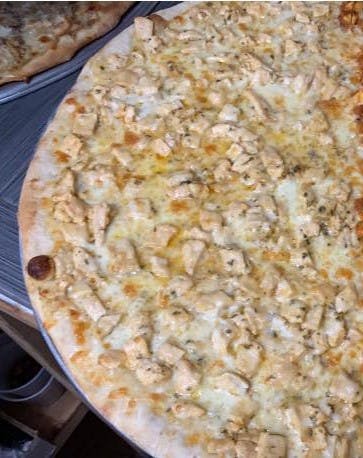Order Chicken Alfredo Pizza - Personal (8 Slices) food online from 4 Brothers Pizzeria & Restaurant store, Greenwood Lake on bringmethat.com
