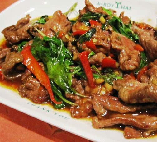 Order 3. Spicy Mint Beef food online from Thai Original Bbq store, Culver City on bringmethat.com