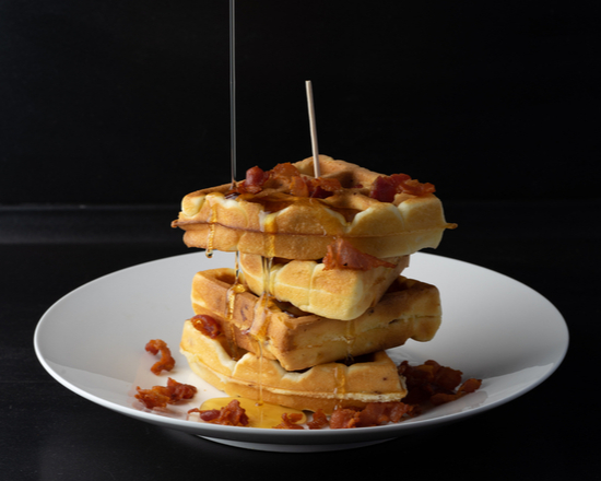 Order Bacon Belgian Waffle food online from The Pancake Snob store, Malvern on bringmethat.com
