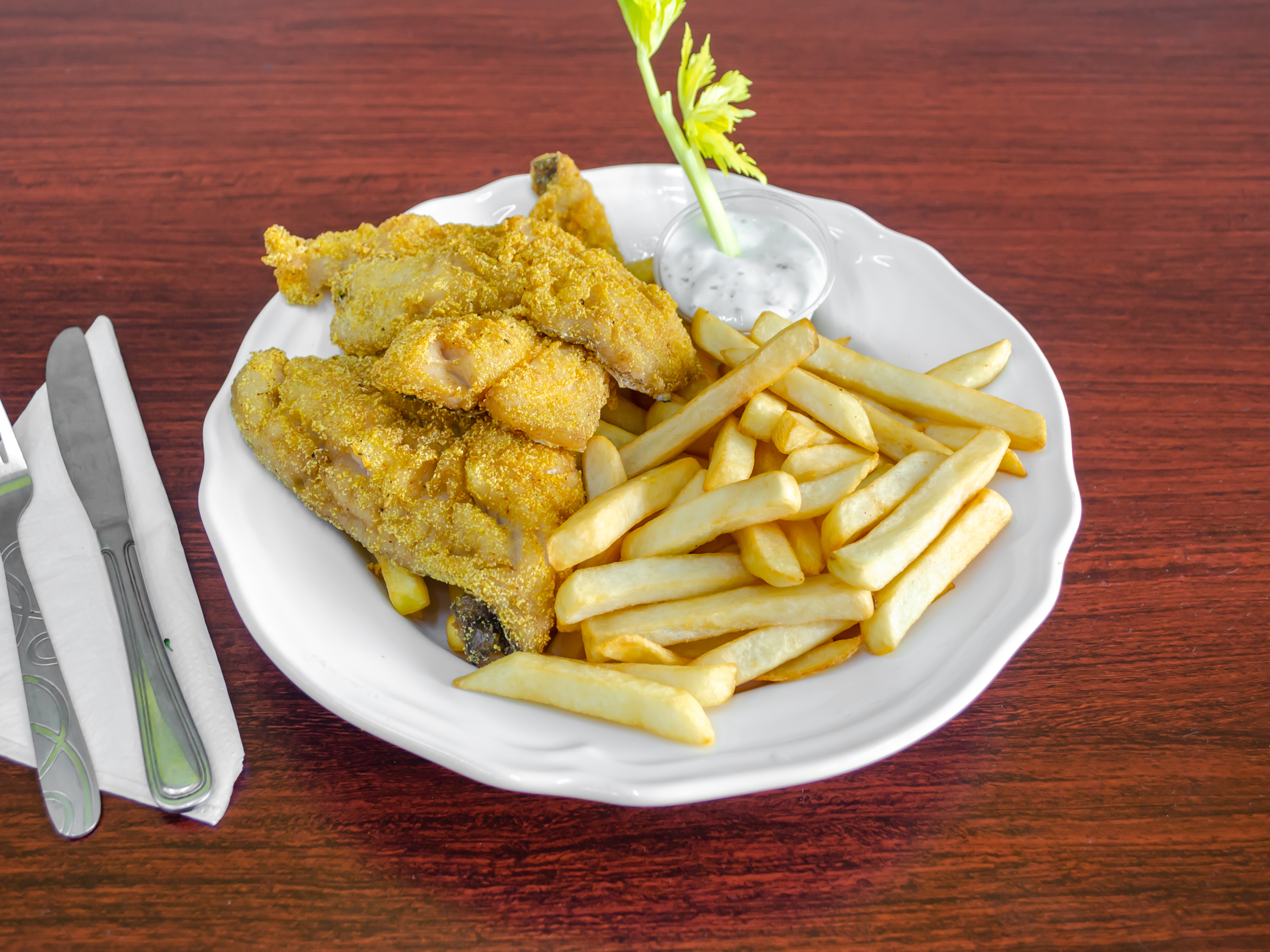 Order Fry Cat Fish and French Fries food online from Pica Pollo Real store, Newark on bringmethat.com
