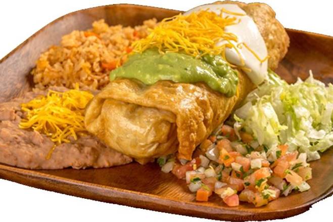 Order #13 Chimichanga Plate food online from Filiberto Mexican Food store, Mesa on bringmethat.com