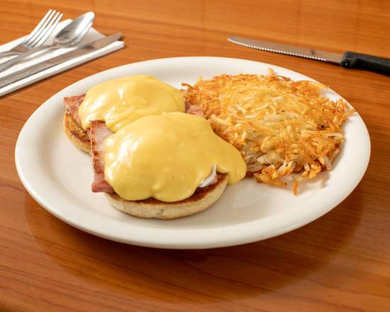 Order Eggs Benedict food online from Pop Cafe store, Downey on bringmethat.com