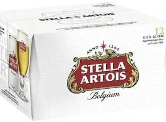 Order Stella Artois, 12pk-12oz can beer (5.2% ABV) food online from Cold Spring Liquor store, Liberty Hill on bringmethat.com