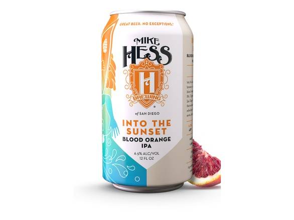 Order Mike Hess Into The Sunset Blood Orange IPA - 6x 12oz Cans food online from Wine Expo store, Santa Monica on bringmethat.com