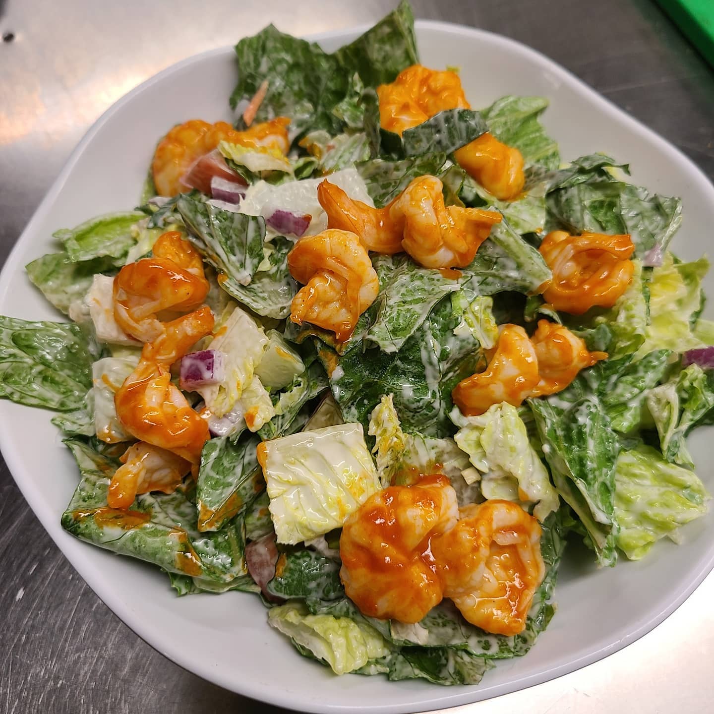 Order Zesty Shrimp Caesar Salad food online from Pasta Pronto store, Redding on bringmethat.com