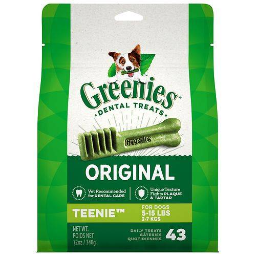 Order Greenies Dental Dog Treat Original - Teenie, 43 ea 12.0 oz food online from Walgreens store, Fayetteville on bringmethat.com