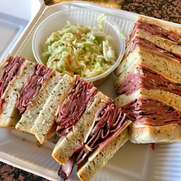 Order Double Pastrami Decker food online from Famous Labels Deli store, Los Angeles on bringmethat.com