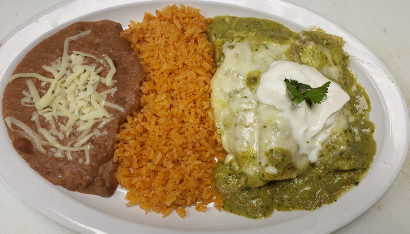 Order Enchiladas Suizas food online from Mamicons Mexican Restaurant store, Los Angeles on bringmethat.com