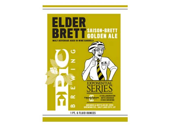 Order Epic Brewing Elder Brett Golden Ale - 22oz Bottle food online from Adam Liquor And Bottle Shop store, Redondo Beach on bringmethat.com