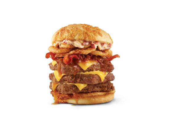 Order Big Bacon Cheddar Cheeseburger Triple food online from Wendy store, SAN ANTONIO on bringmethat.com