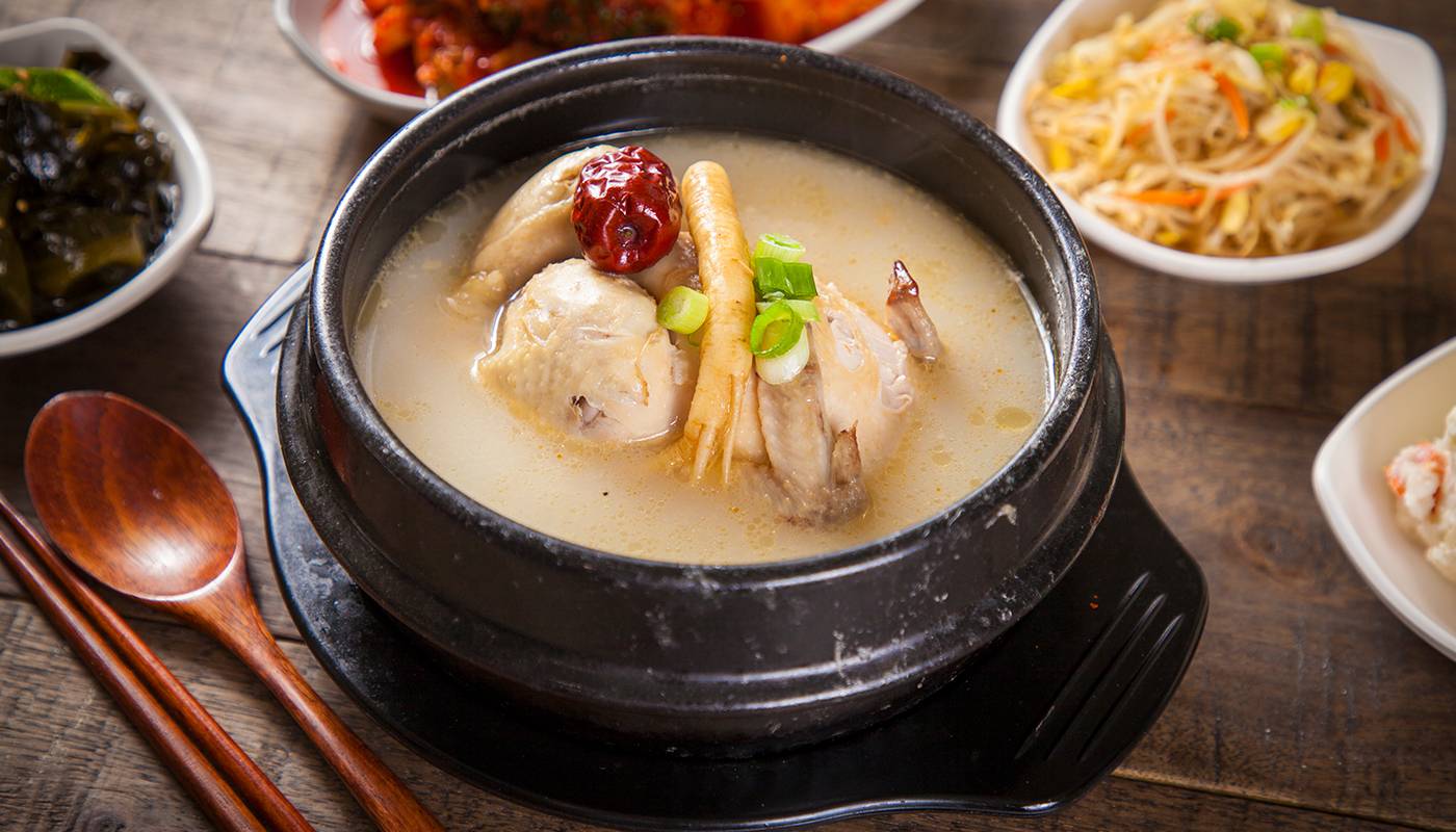 Order Ginsing Chicken Soup (Sam Gye Tang)  food online from Hodori Restaurant store, Los Angeles on bringmethat.com