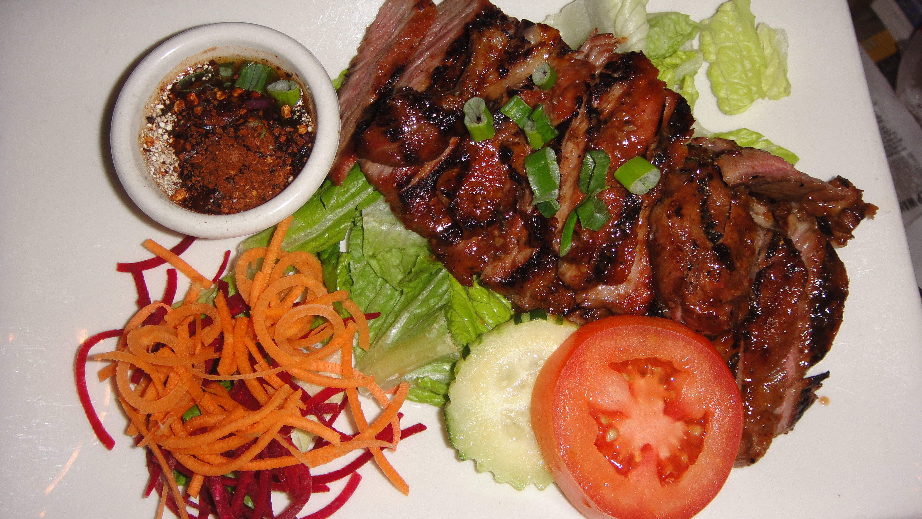 Order A7. Nua Yang food online from Cha-Ba Thai Cuisine store, Long Beach on bringmethat.com